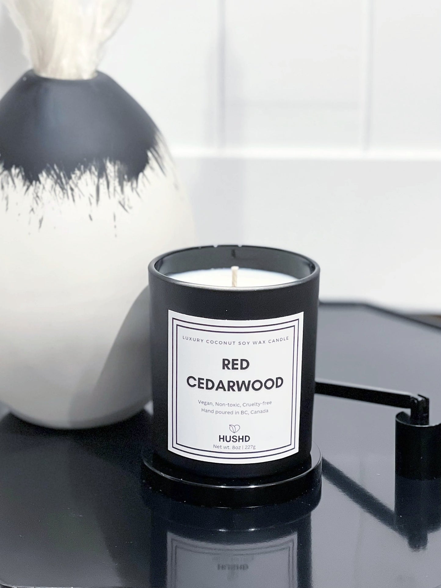 Red Cedarwood, natural, non-toxic oils, vegan, coconut soy wax candle, cruelty-free, woody, cologne, fragrance essential oils, spice, earthy, raw